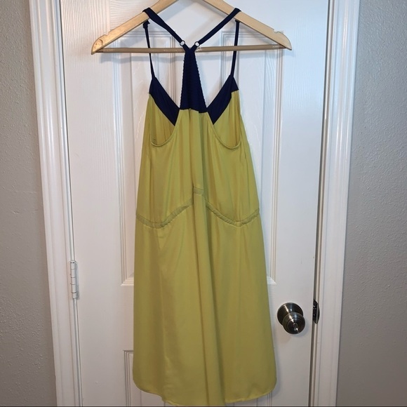 Umgee Yellow Spaghetti String Deep V-Neck Casual Summer Dress size Small - Picture 6 of 6